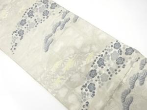 アンティーク　松竹梅模様織り出し袋帯（材料）